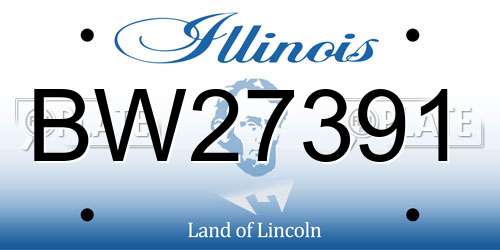 BW27391 Illinois License Plate