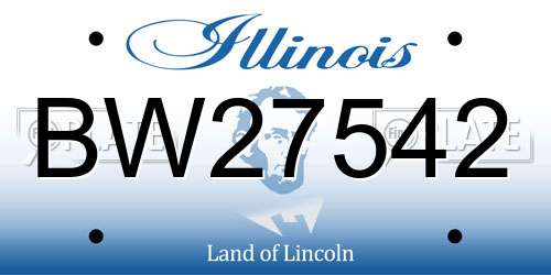 BW27542 Illinois License Plate