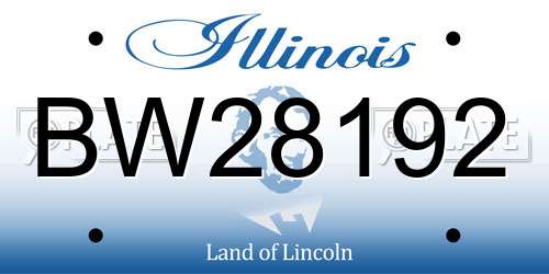 BW28192 Illinois License Plate
