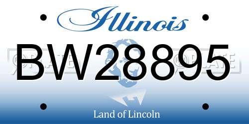 BW28895 Illinois License Plate