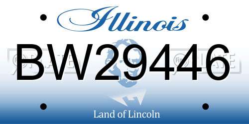 BW29446 Illinois License Plate