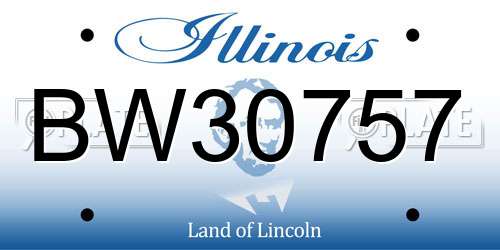 BW30757 Illinois License Plate