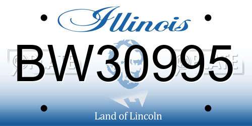 BW30995 Illinois License Plate