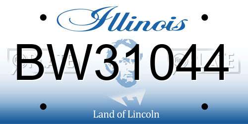 BW31044 Illinois License Plate