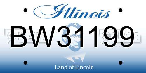 BW31199 Illinois License Plate