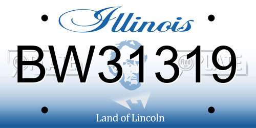 BW31319 Illinois License Plate