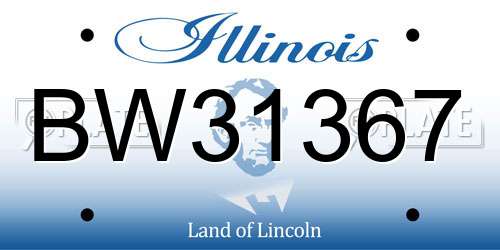 BW31367 Illinois License Plate
