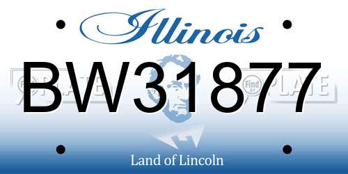 BW31877 Illinois License Plate