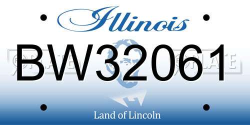 BW32061 Illinois License Plate