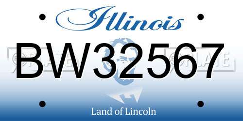 BW32567 Illinois License Plate