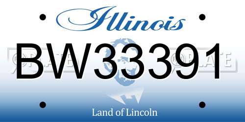BW33391 Illinois License Plate