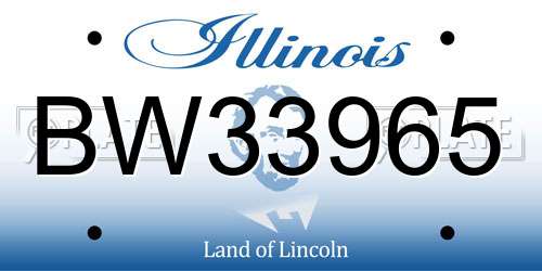 BW33965 Illinois License Plate
