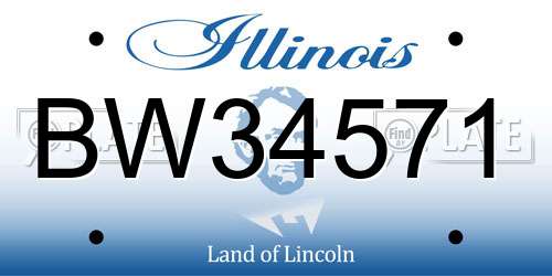 BW34571 Illinois License Plate