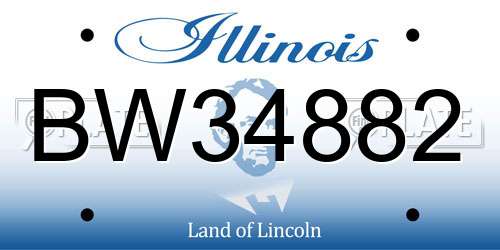 BW34882 Illinois License Plate