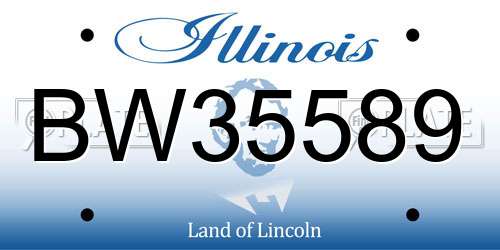BW35589 Illinois License Plate
