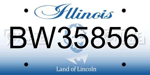 BW35856 Illinois License Plate