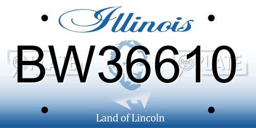 BW36610 Illinois License Plate