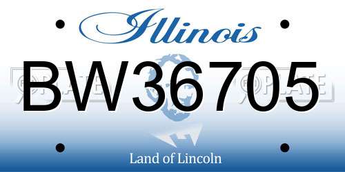 BW36705 Illinois License Plate