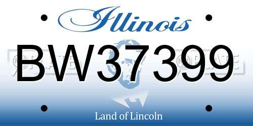 BW37399 Illinois License Plate