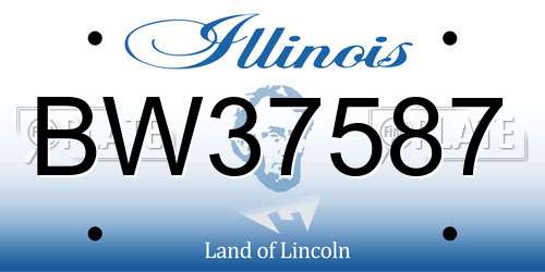 BW37587 Illinois License Plate