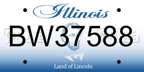 BW37588 Illinois License Plate