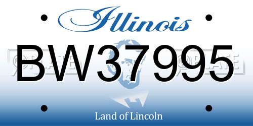 BW37995 Illinois License Plate