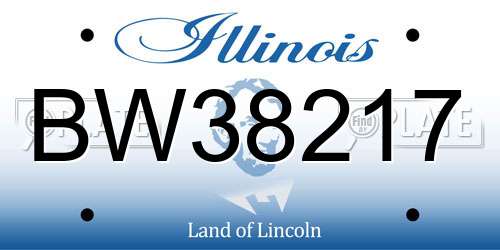BW38217 Illinois License Plate