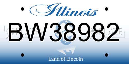 BW38982 Illinois License Plate