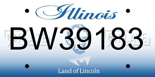 BW39183 Illinois License Plate