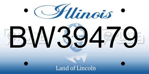 BW39479 Illinois License Plate
