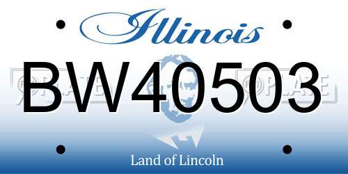 BW40503 Illinois License Plate