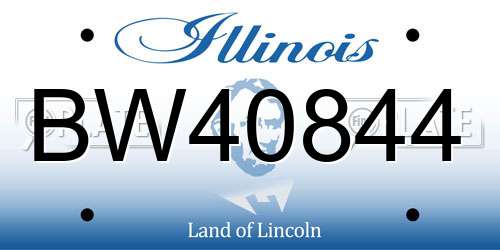 BW40844 Illinois License Plate