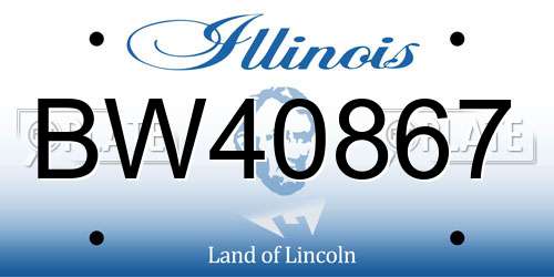BW40867 Illinois License Plate