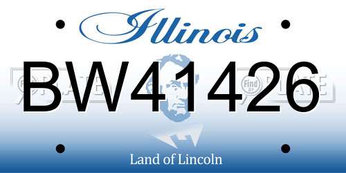 BW41426 Illinois License Plate