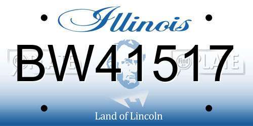 BW41517 Illinois License Plate