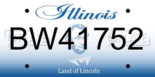 BW41752 Illinois License Plate