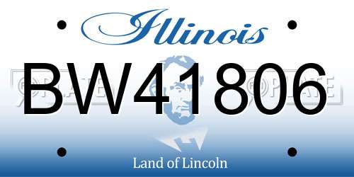 BW41806 Illinois License Plate