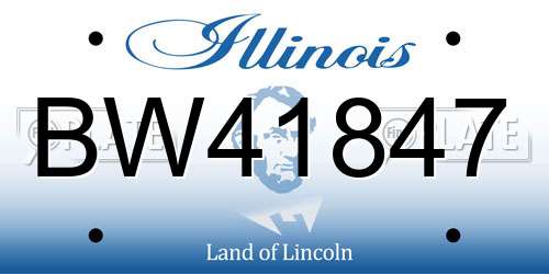 BW41847 Illinois License Plate