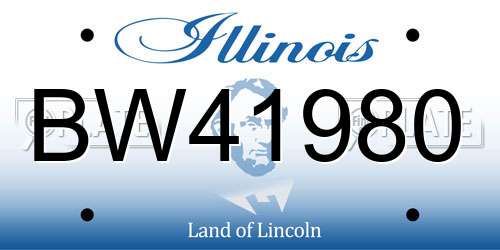 BW41980 Illinois License Plate
