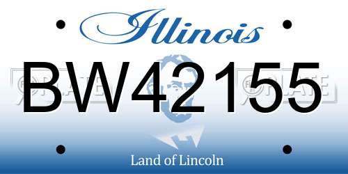 BW42155 Illinois License Plate