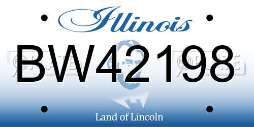 BW42198 Illinois License Plate