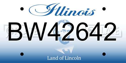 BW42642 Illinois License Plate