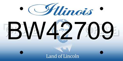 BW42709 Illinois License Plate