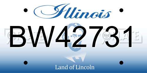 BW42731 Illinois License Plate