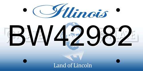 BW42982 Illinois License Plate