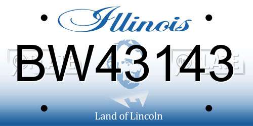 BW43143 Illinois License Plate