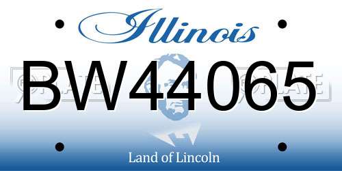 BW44065 Illinois License Plate