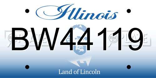 BW44119 Illinois License Plate