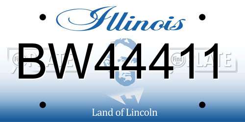 BW44411 Illinois License Plate