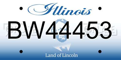 BW44453 Illinois License Plate